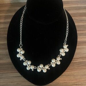 Silver Tone Pearl Necklace